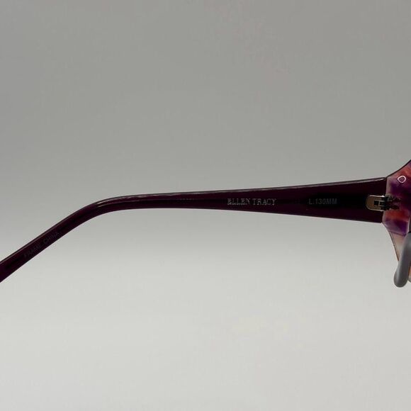 NOS Vintage Y2K Designer Ladies Sunglasses Ellen Tracy | Plum Fade Plastic Frame main image 8